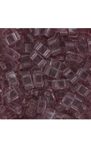 Miyuki half tila 5x2.4mm beads - Transparent smoky amethyst HTL-142